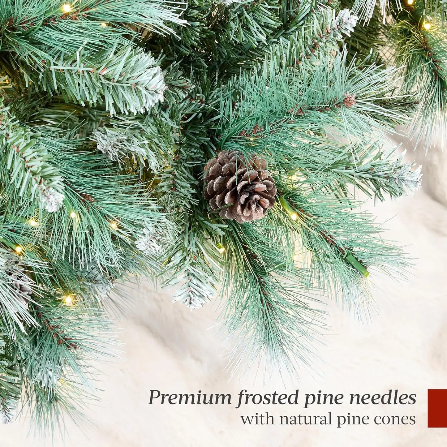 12ft Pre-Lit Scotch Pine Christmas Tree,